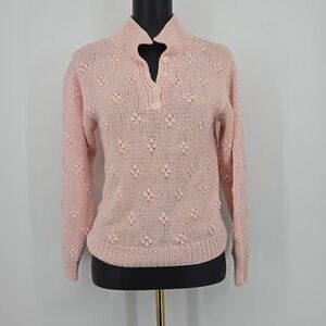 Stanley Blacker Pink Women's Sweater Pullover Sweater Raised Balls Size Small
